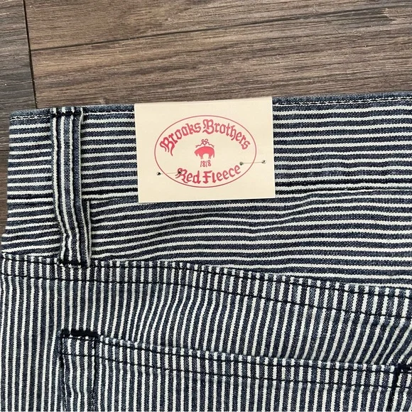 Brooks Brothers Red Fleece Denim Striped Pants (NWT) - Picture 6 of 14